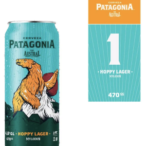 Pack Cerveza Austral Patagonia Hoppy Lager 4.8° 470 cc x 6